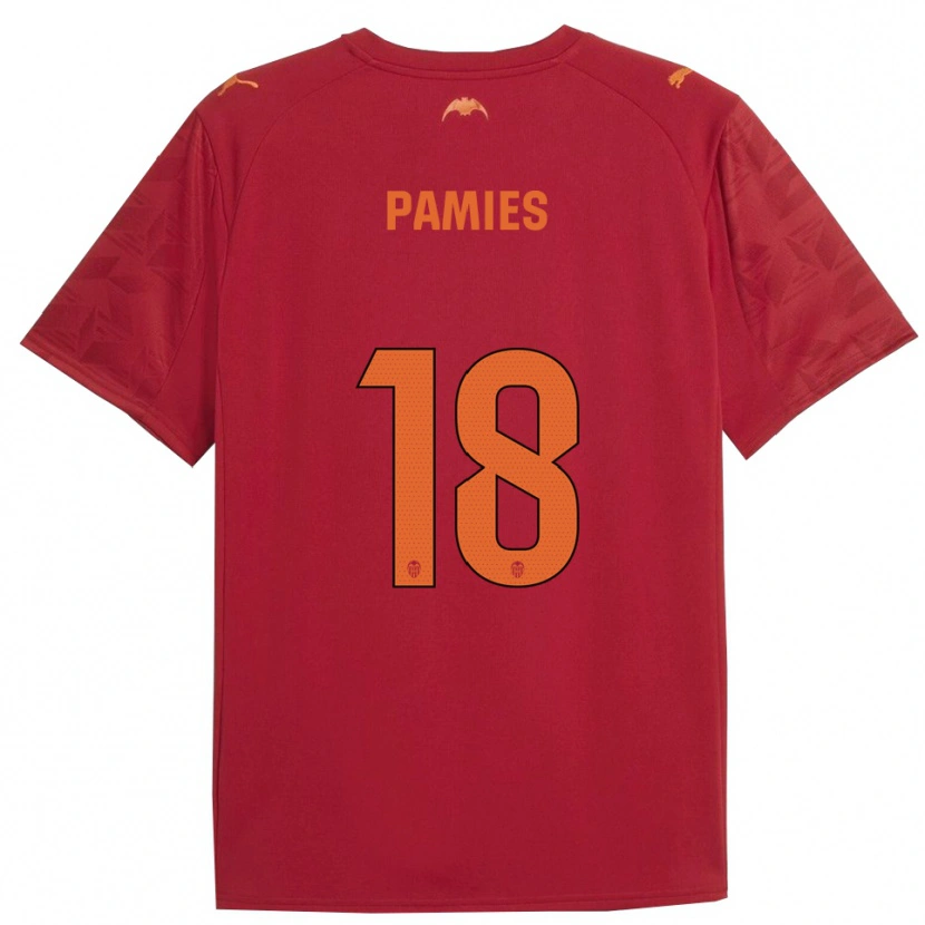 Danxen Kvinder Javi Pamies #18 Rød Orange Udebane Spillertrøjer 2025/26 Trøje T-Shirt