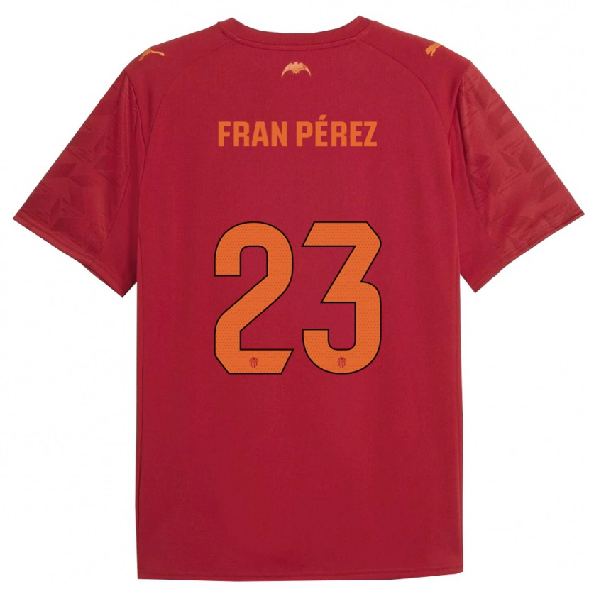 Danxen Kvinder Fran Pérez #23 Rød Orange Udebane Spillertrøjer 2025/26 Trøje T-Shirt