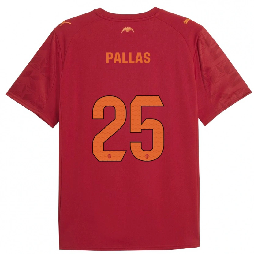 Danxen Kvinder Nerea Pallas #25 Rød Orange Udebane Spillertrøjer 2025/26 Trøje T-Shirt