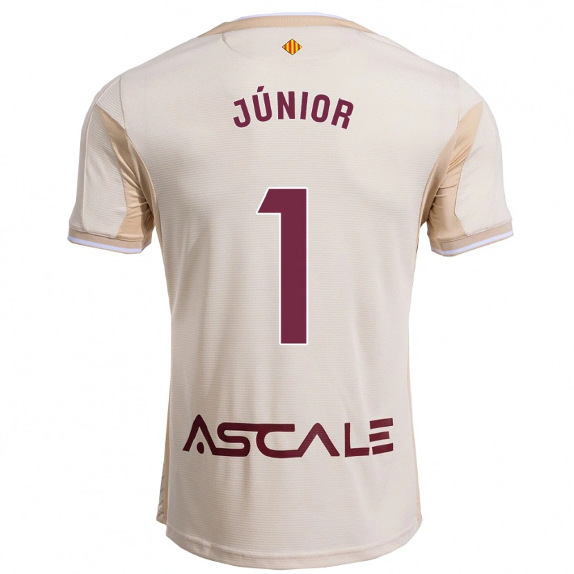 Danxen Kvinder Luiz Júnior #1 Off-White Bordeaux Udebane Spillertrøjer 2025/26 Trøje T-Shirt