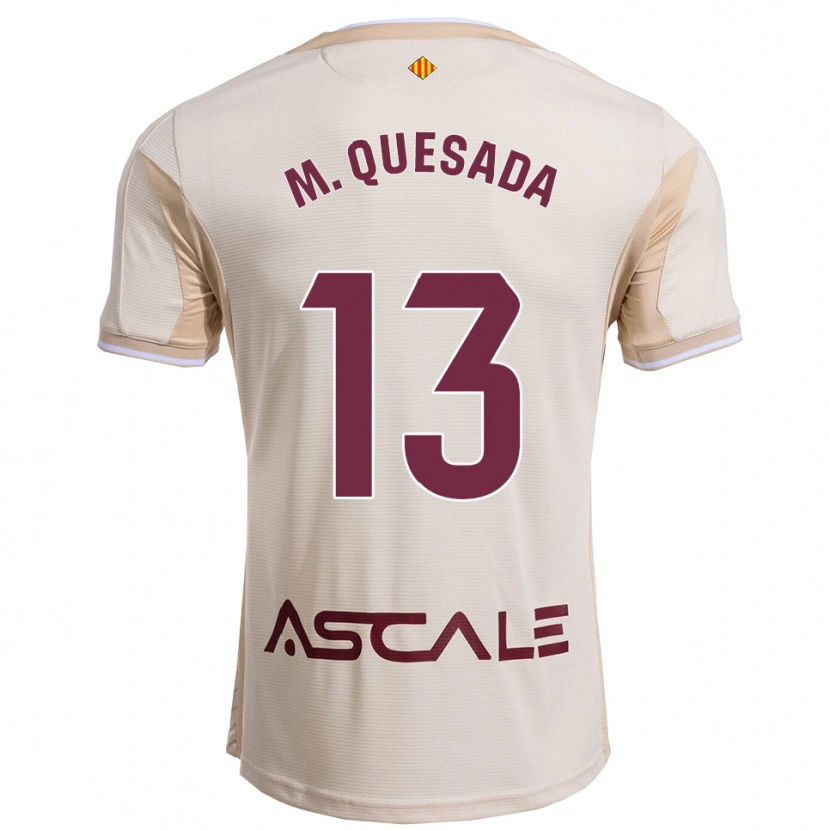 Danxen Kvinder Montserrat Quesada Carrasco #13 Off-White Bordeaux Udebane Spillertrøjer 2025/26 Trøje T-Shirt