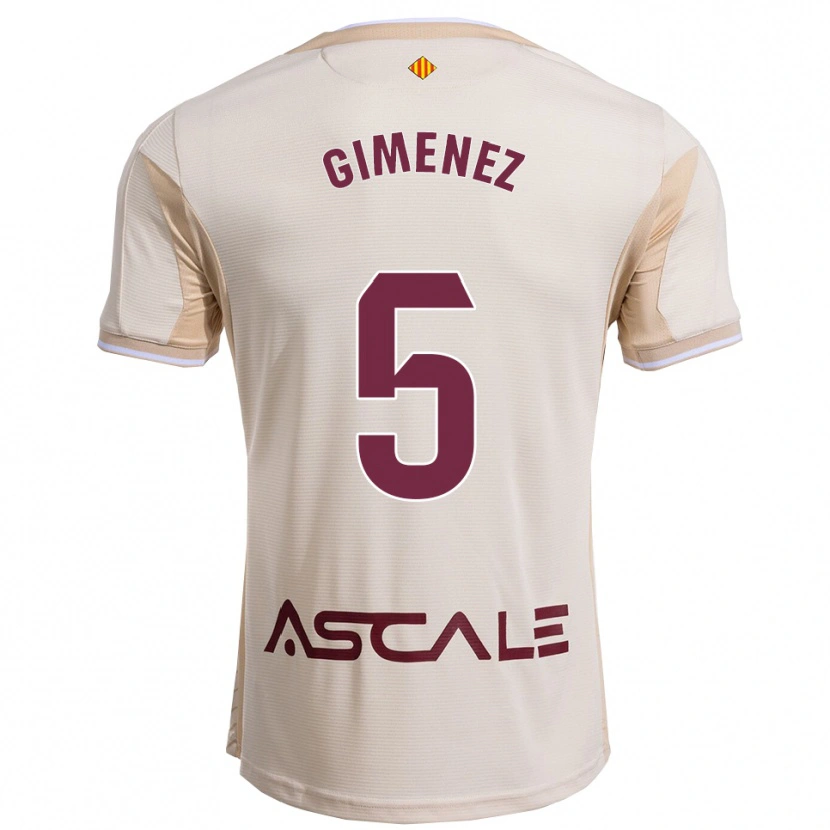 Danxen Kvinder Yenifer Giménez #5 Off-White Bordeaux Udebane Spillertrøjer 2025/26 Trøje T-Shirt