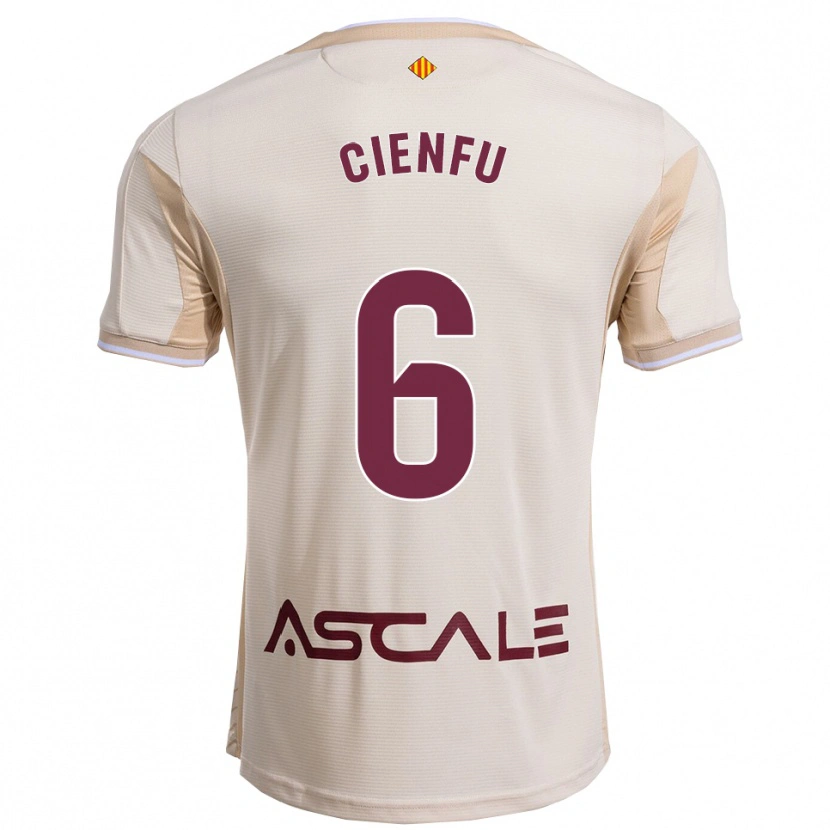 Danxen Kvinder María Cienfuegos Baragaño #6 Off-White Bordeaux Udebane Spillertrøjer 2025/26 Trøje T-Shirt