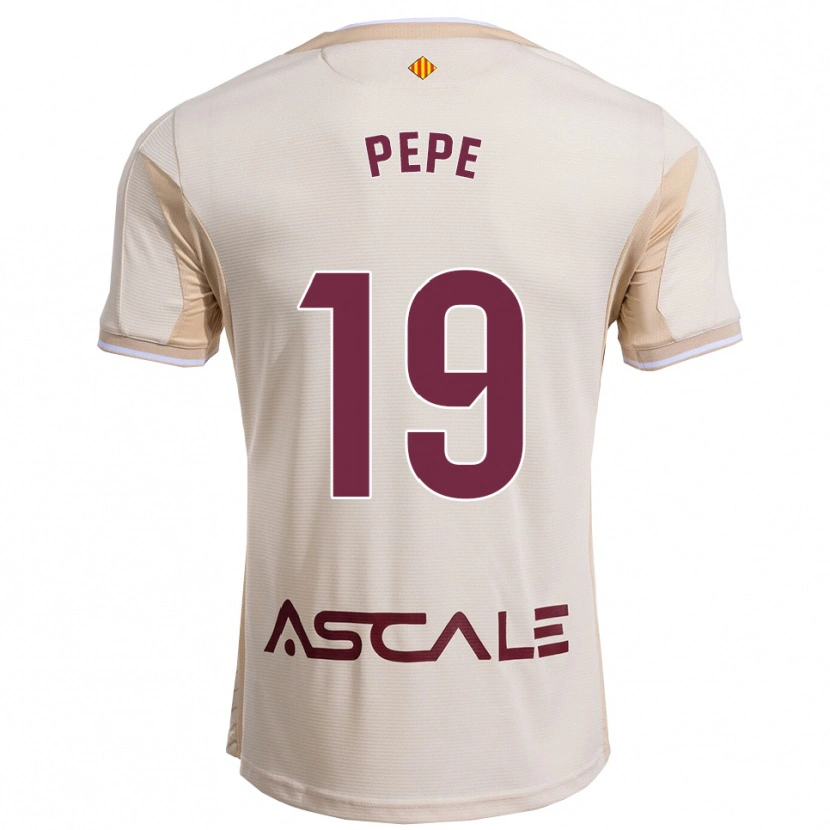 Danxen Kvinder Nicolas Pépé #19 Off-White Bordeaux Udebane Spillertrøjer 2025/26 Trøje T-Shirt
