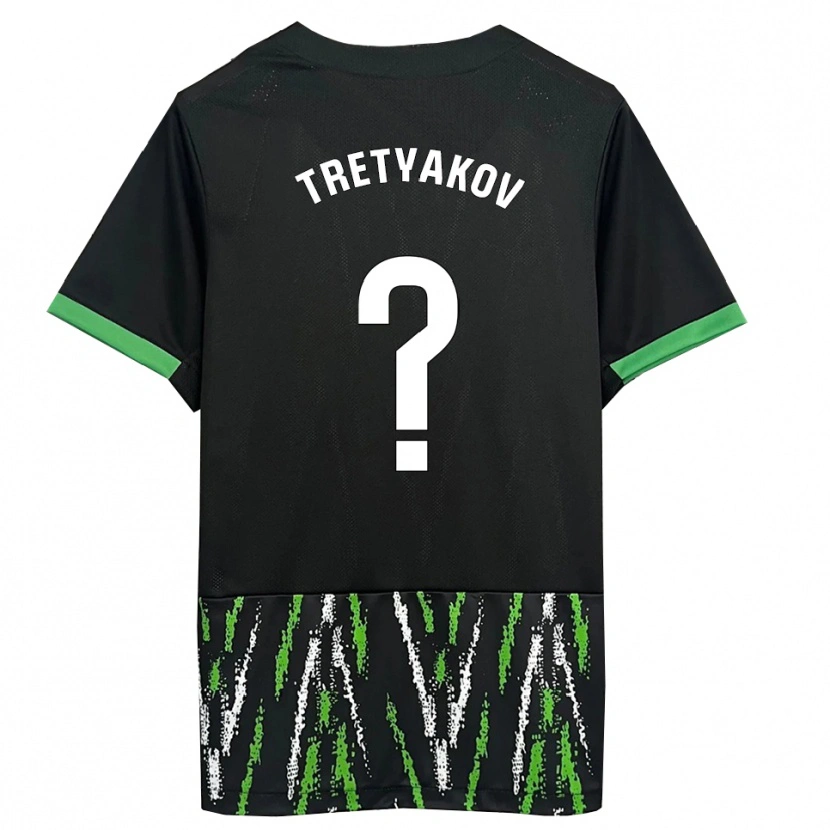 Danxen Kvinder Ivan Tretyakov #0 Sort Grøn Udebane Spillertrøjer 2025/26 Trøje T-Shirt