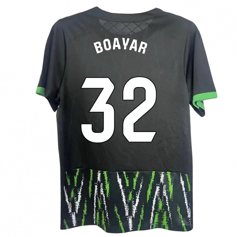 Danxen Kvinder Adam Boayar #32 Sort Grøn Udebane Spillertrøjer 2025/26 Trøje T-Shirt