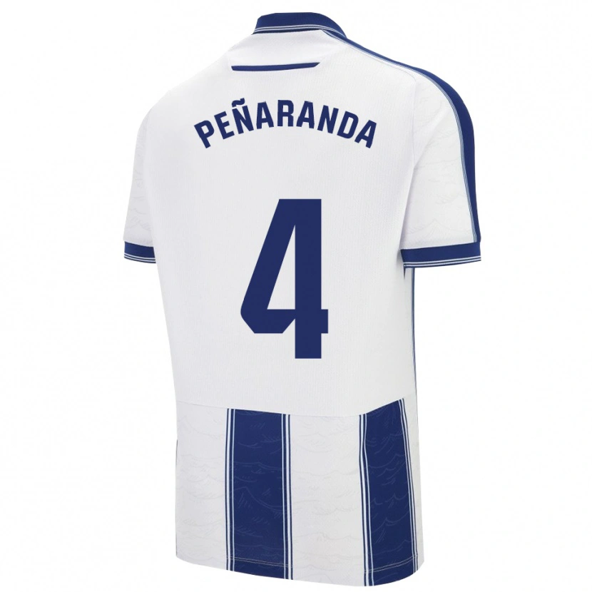 Danxen Kvinder Carlos Peñaranda #4 Navy Hvid Udebane Spillertrøjer 2025/26 Trøje T-Shirt