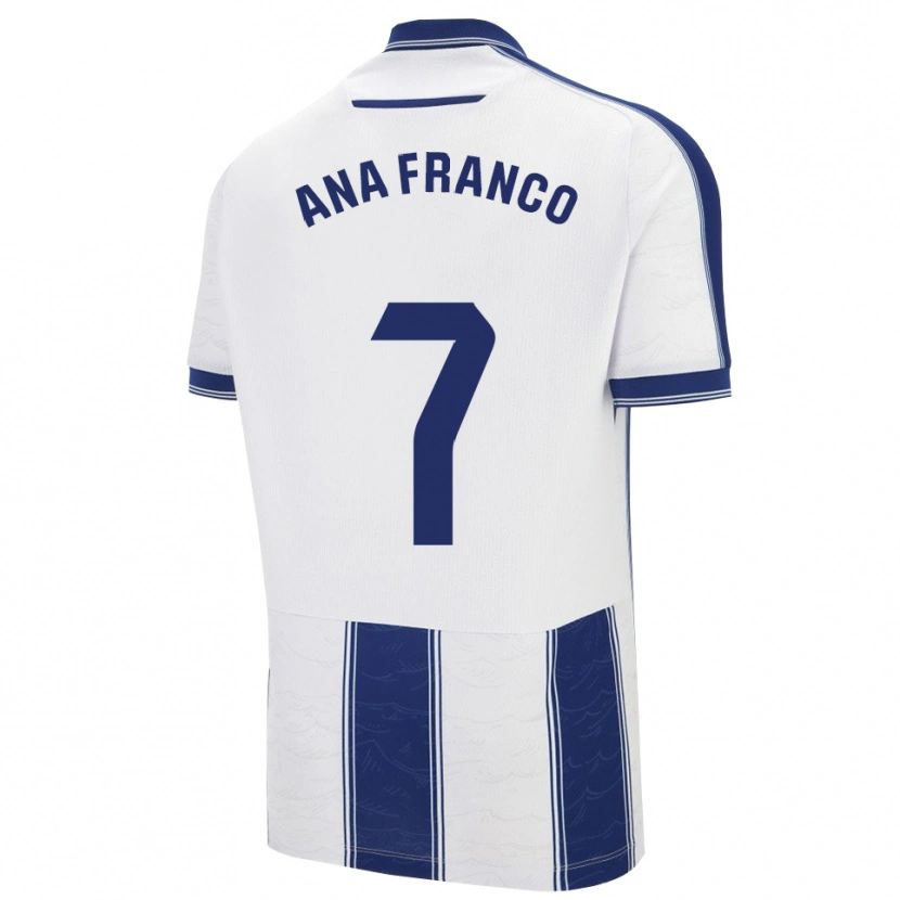 Danxen Kvinder Ana Franco #7 Navy Hvid Udebane Spillertrøjer 2025/26 Trøje T-Shirt