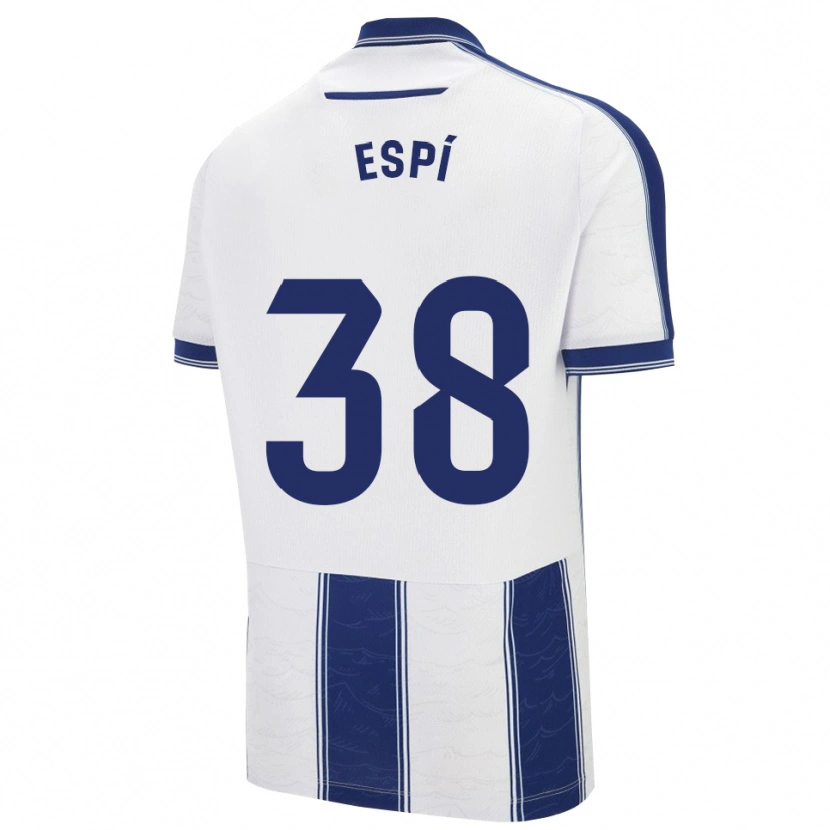 Danxen Kvinder Carlos Espí #38 Navy Hvid Udebane Spillertrøjer 2025/26 Trøje T-Shirt