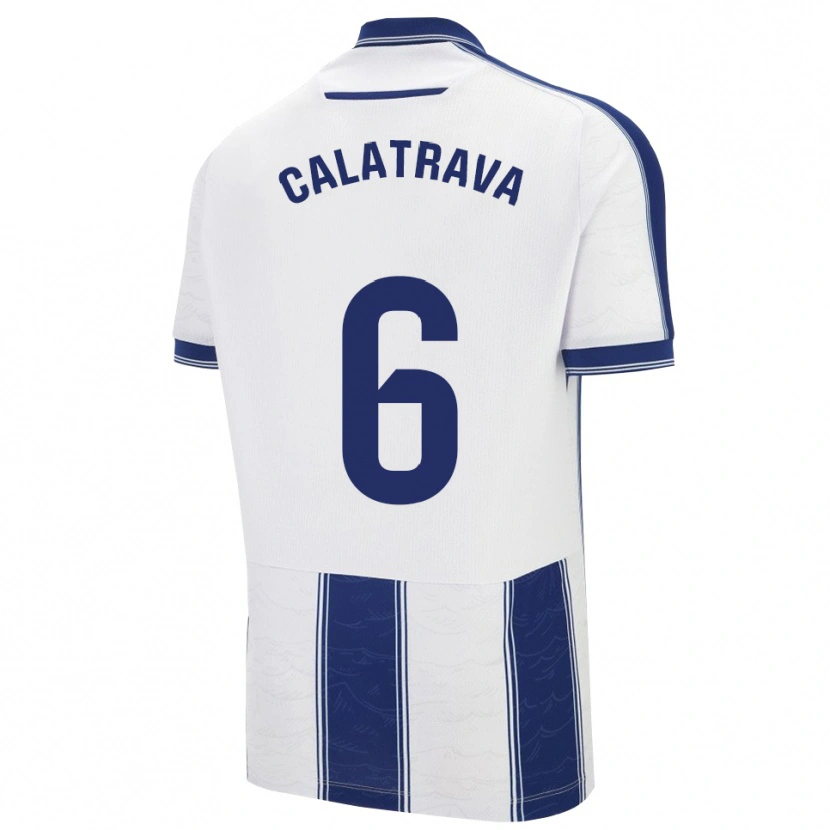 Danxen Kvinder Alberto Calatrava #6 Navy Hvid Udebane Spillertrøjer 2025/26 Trøje T-Shirt