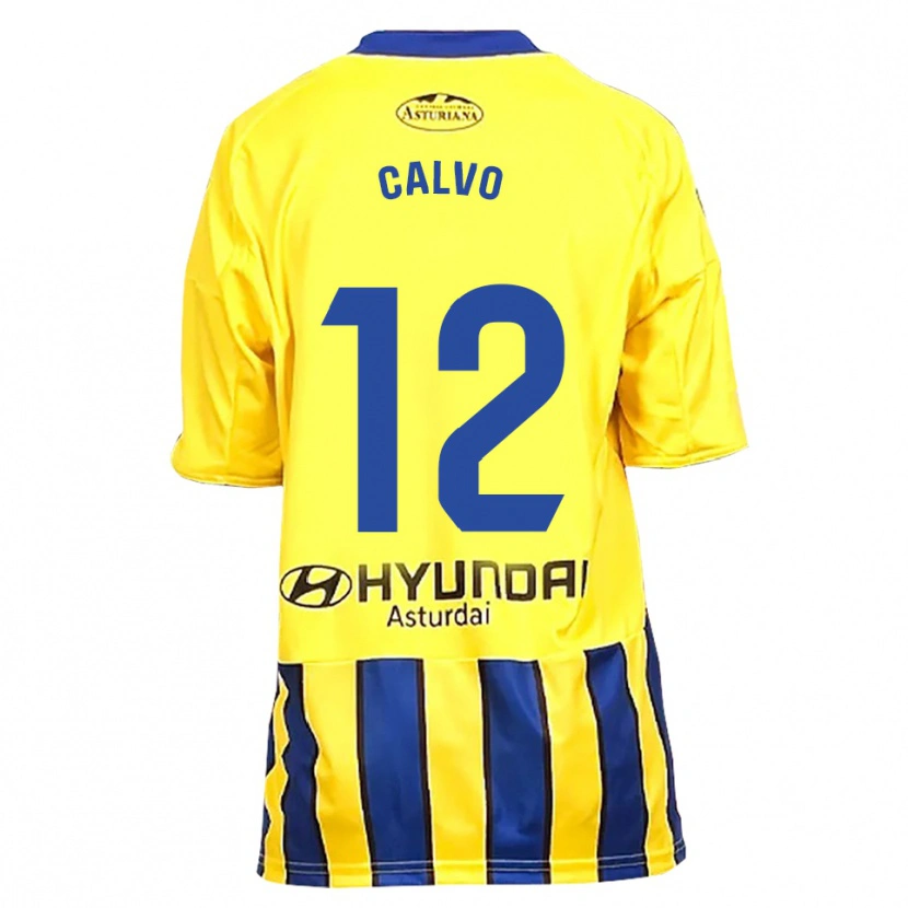 Danxen Kvinder Dani Calvo #12 Gul Blå Udebane Spillertrøjer 2025/26 Trøje T-Shirt