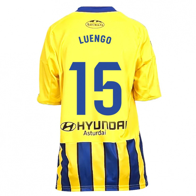 Danxen Kvinder Oier Luengo #15 Gul Blå Udebane Spillertrøjer 2025/26 Trøje T-Shirt