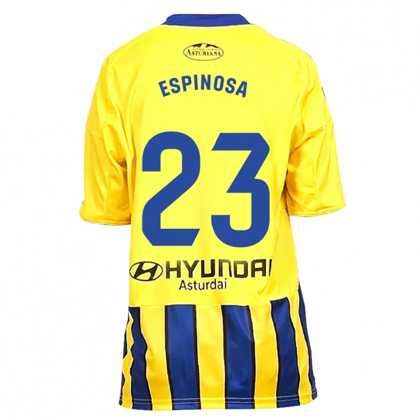 Danxen Kvinder Diego Espinosa #23 Gul Blå Udebane Spillertrøjer 2025/26 Trøje T-Shirt