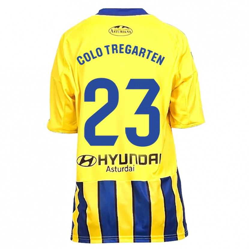 Danxen Kvinder Colo Tregarten #23 Gul Blå Udebane Spillertrøjer 2025/26 Trøje T-Shirt