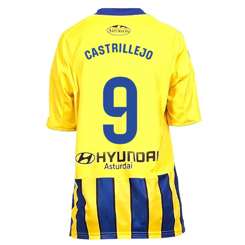 Danxen Kvinder Guillermo Castrillejo #9 Gul Blå Udebane Spillertrøjer 2025/26 Trøje T-Shirt