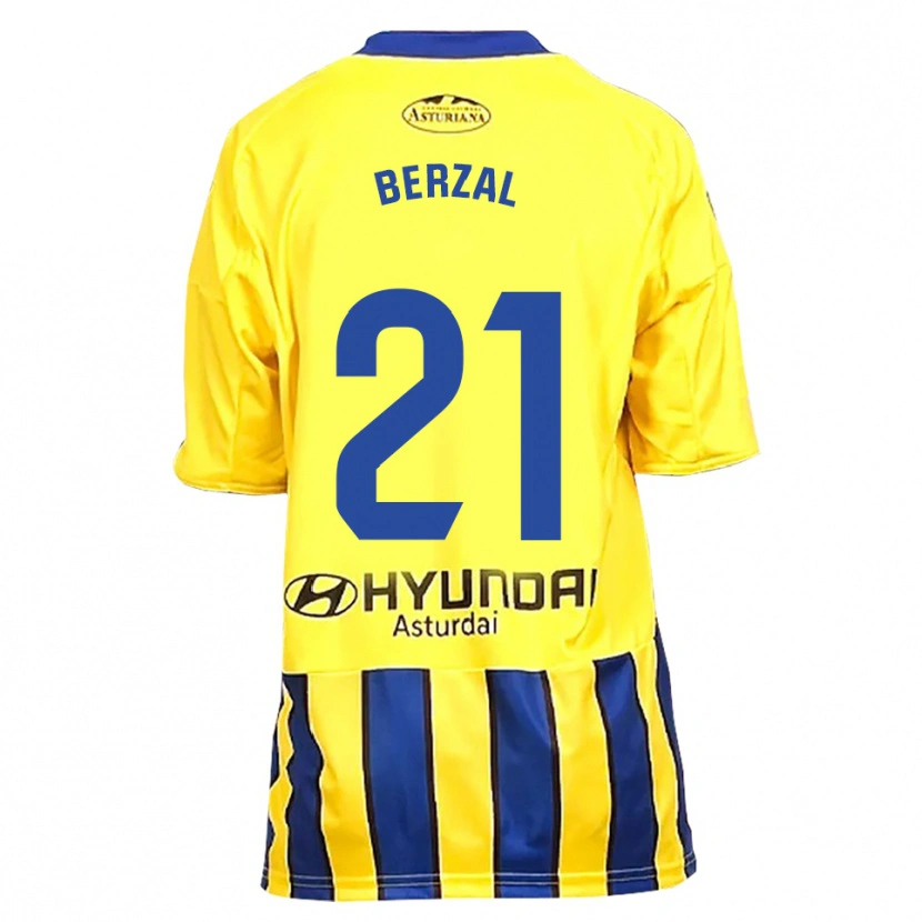 Danxen Kvinder Guille Berzal #21 Gul Blå Udebane Spillertrøjer 2025/26 Trøje T-Shirt
