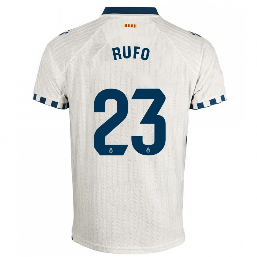 Danxen Kvinder Xavi Rufo #23 Hvid Blå Udebane Spillertrøjer 2025/26 Trøje T-Shirt