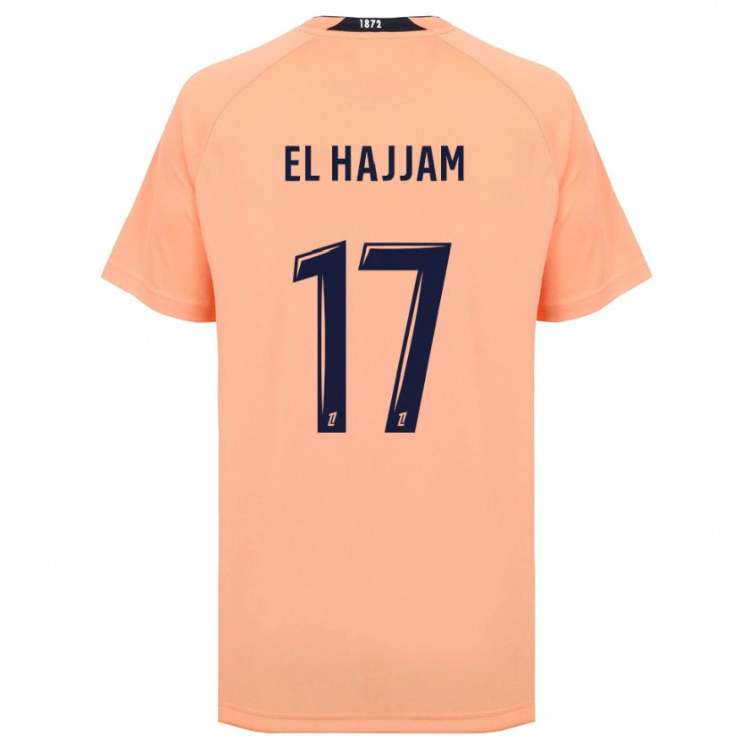 Danxen Kvinder Oualid El Hajjam #17 Orange Marineblå Udebane Spillertrøjer 2025/26 Trøje T-Shirt