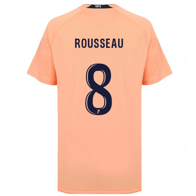 Danxen Kvinder Thomas Rousseau #8 Orange Marineblå Udebane Spillertrøjer 2025/26 Trøje T-Shirt