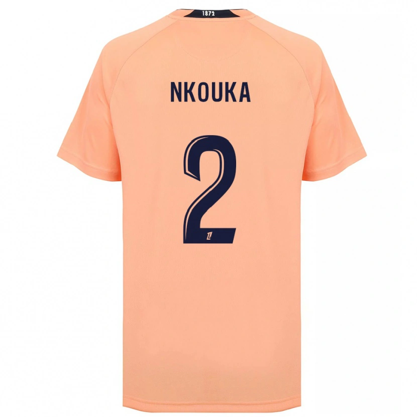 Danxen Kvinder Ethan Nkouka #2 Orange Marineblå Udebane Spillertrøjer 2025/26 Trøje T-Shirt