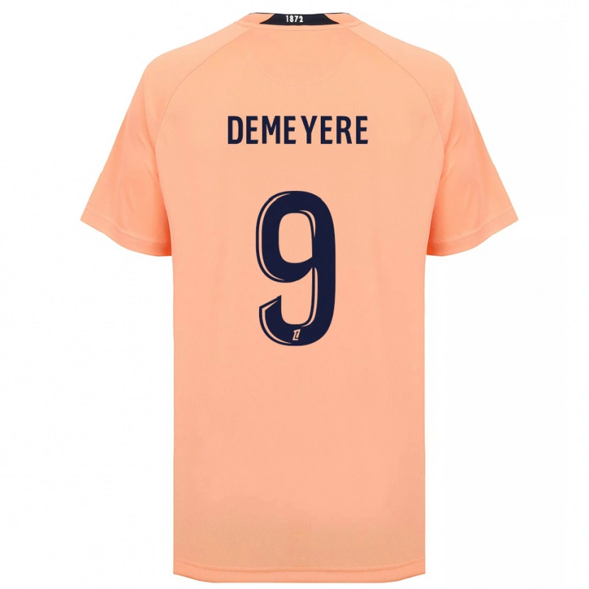 Danxen Kvinder Silke Demeyere #9 Orange Marineblå Udebane Spillertrøjer 2025/26 Trøje T-Shirt
