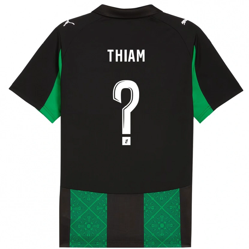 Danxen Kvinder Mamadou Thiam #0 Sort Grøn Udebane Spillertrøjer 2025/26 Trøje T-Shirt