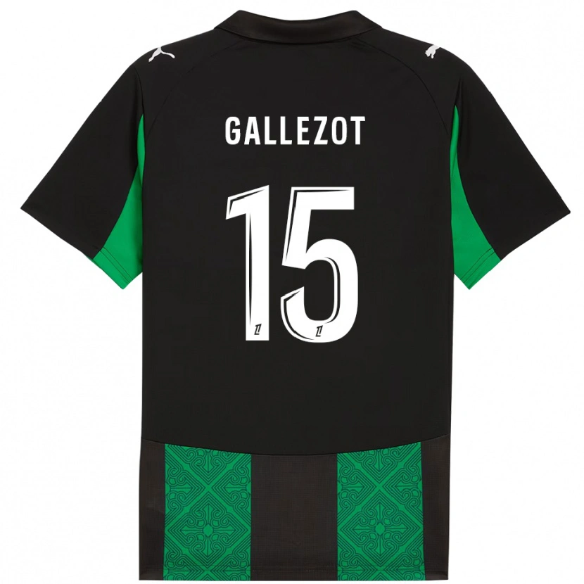 Danxen Kvinder Tim Gallezot #15 Sort Grøn Udebane Spillertrøjer 2025/26 Trøje T-Shirt