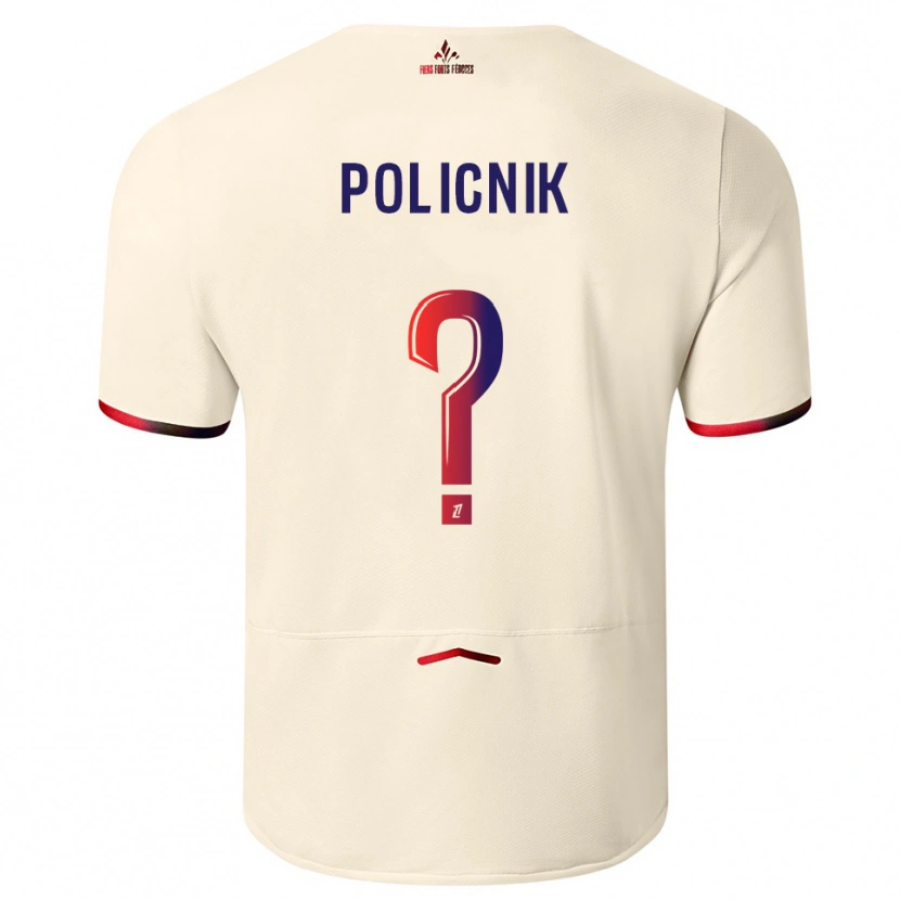 Danxen Kvinder Valéryane Policnik #0 Off-White Rød Udebane Spillertrøjer 2025/26 Trøje T-Shirt
