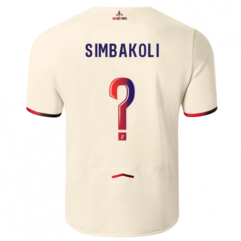Danxen Kvinder Mamadou Simbakoli #0 Off-White Rød Udebane Spillertrøjer 2025/26 Trøje T-Shirt