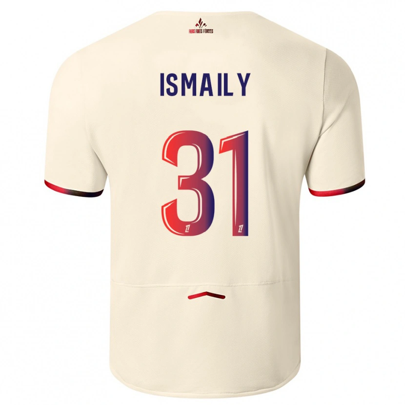 Danxen Kvinder Ismaily #31 Off-White Rød Udebane Spillertrøjer 2025/26 Trøje T-Shirt