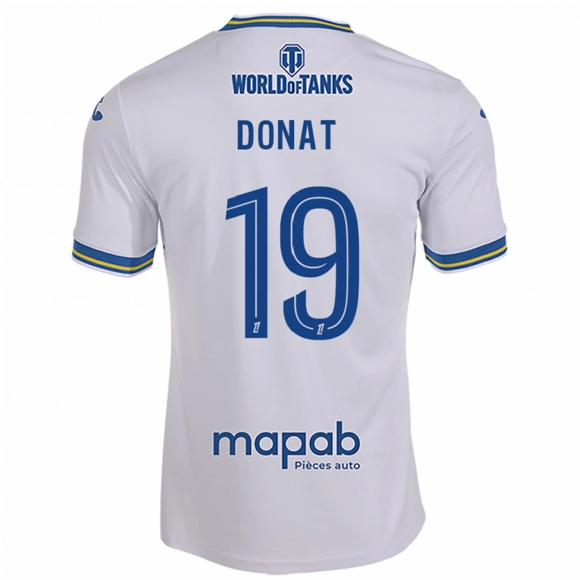 Danxen Kvinder Noa Donat #19 Hvid Himmelblå Udebane Spillertrøjer 2025/26 Trøje T-Shirt