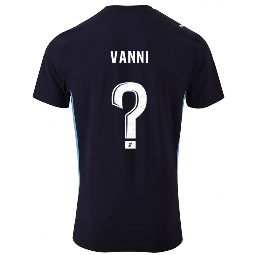 Danxen Kvinder Fabio Vanni #0 Sort Himmelblå Udebane Spillertrøjer 2025/26 Trøje T-Shirt