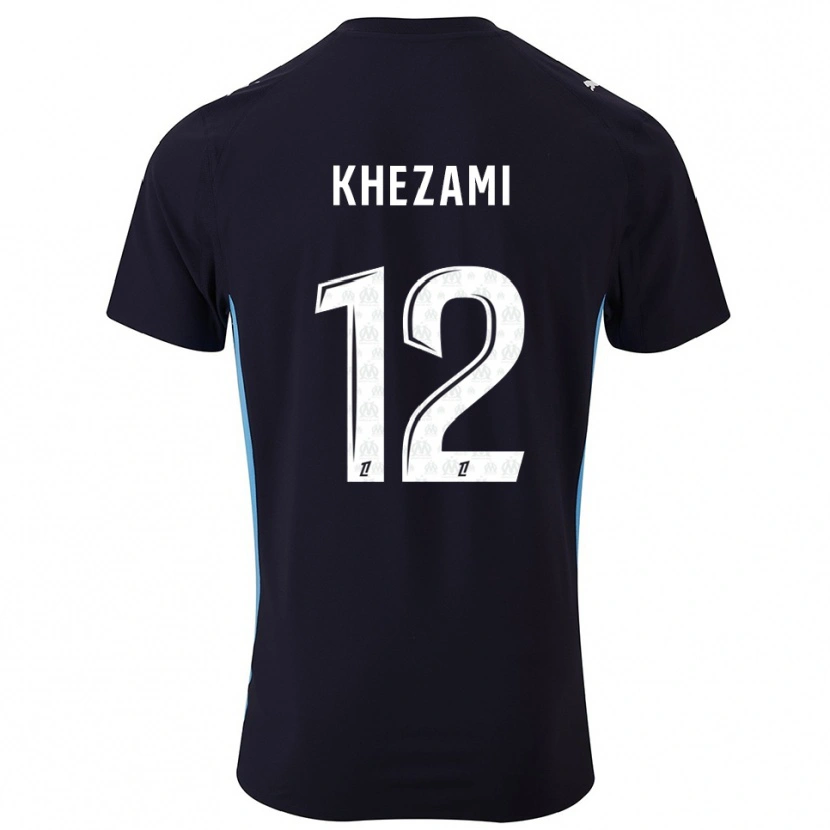 Danxen Kvinder Roselène Khezami #12 Sort Himmelblå Udebane Spillertrøjer 2025/26 Trøje T-Shirt