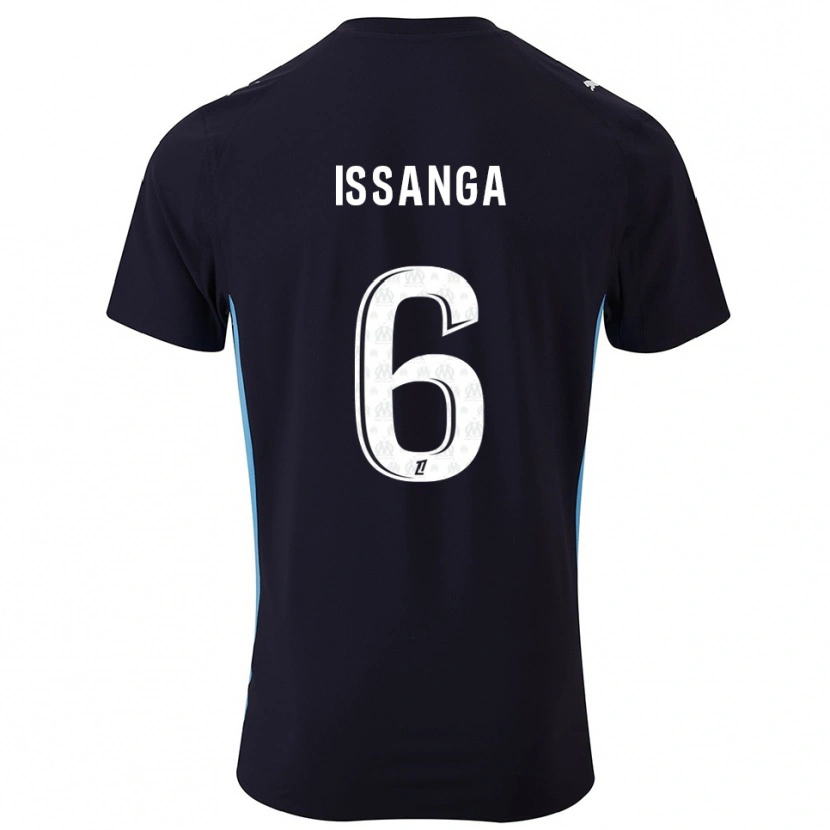 Danxen Kvinder Alexandre Issanga #6 Sort Himmelblå Udebane Spillertrøjer 2025/26 Trøje T-Shirt