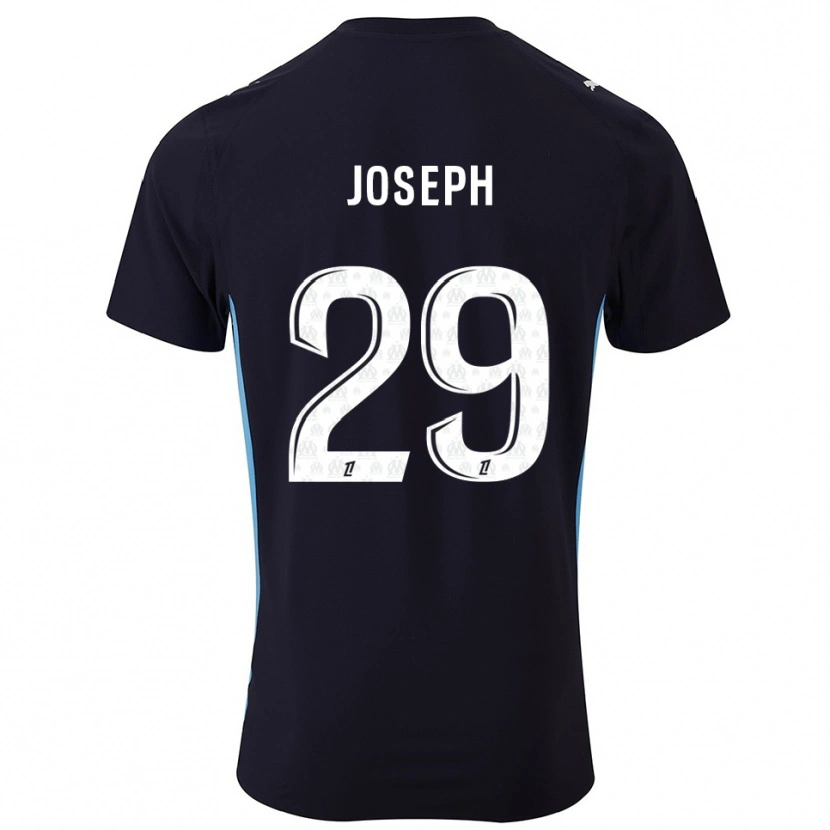 Danxen Kvinder Darlina Joseph #29 Sort Himmelblå Udebane Spillertrøjer 2025/26 Trøje T-Shirt