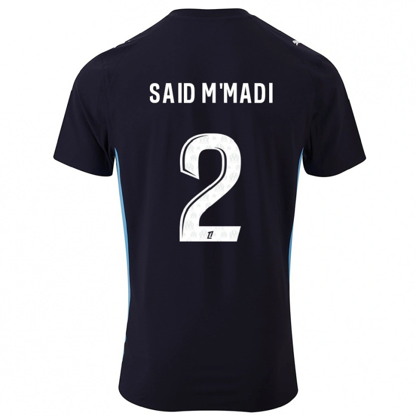 Danxen Kvinder Yakine Said M'madi #2 Sort Himmelblå Udebane Spillertrøjer 2025/26 Trøje T-Shirt