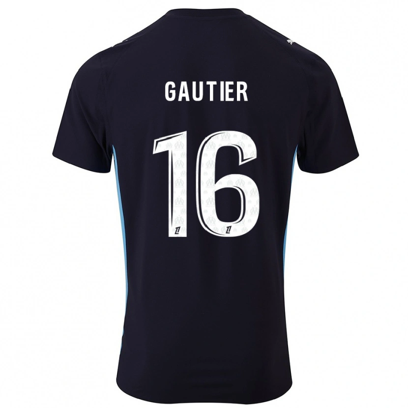 Danxen Kvinder Elisa Gautier #16 Sort Himmelblå Udebane Spillertrøjer 2025/26 Trøje T-Shirt