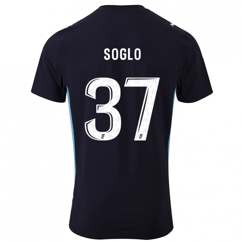 Danxen Kvinder Emran Soglo #37 Sort Himmelblå Udebane Spillertrøjer 2025/26 Trøje T-Shirt