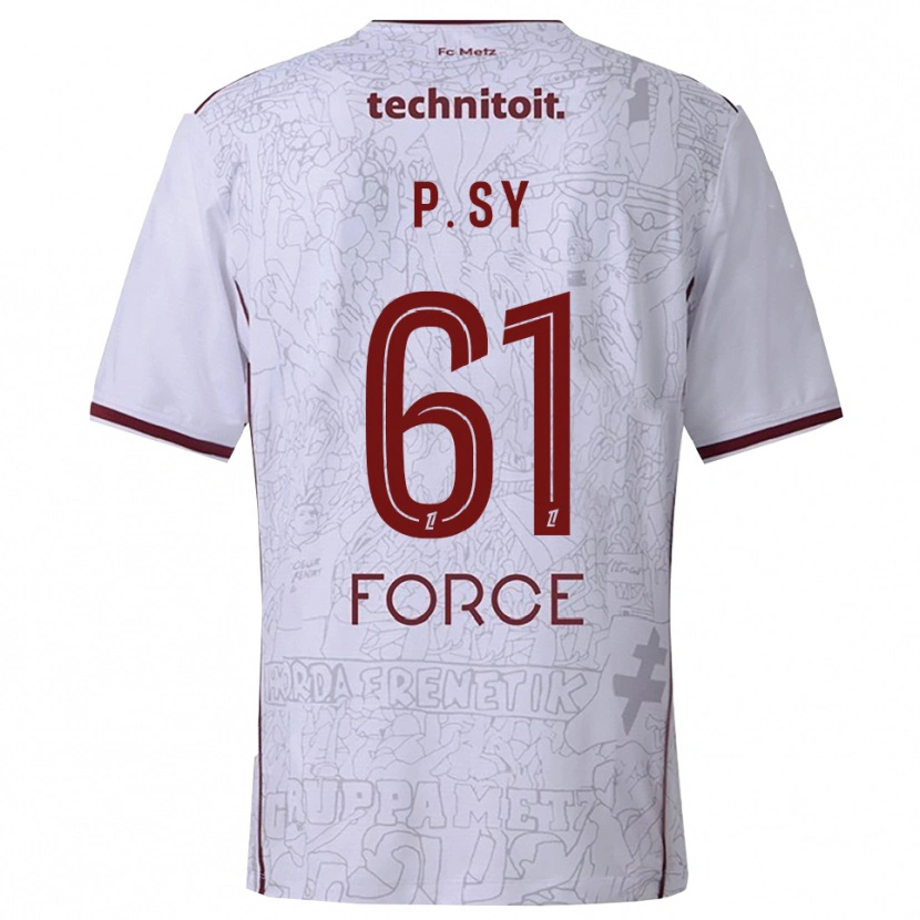 Danxen Kvinder Pape Sy #61 Hvid Bordeaux Udebane Spillertrøjer 2025/26 Trøje T-Shirt