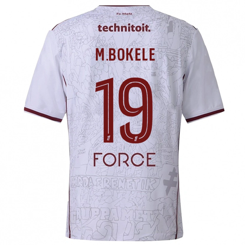 Danxen Kvinder Morgan Bokele #19 Hvid Bordeaux Udebane Spillertrøjer 2025/26 Trøje T-Shirt