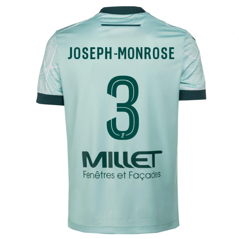 Danxen Kvinder Florian Joseph-Monrose #3 Grøn Hvid Udebane Spillertrøjer 2025/26 Trøje T-Shirt
