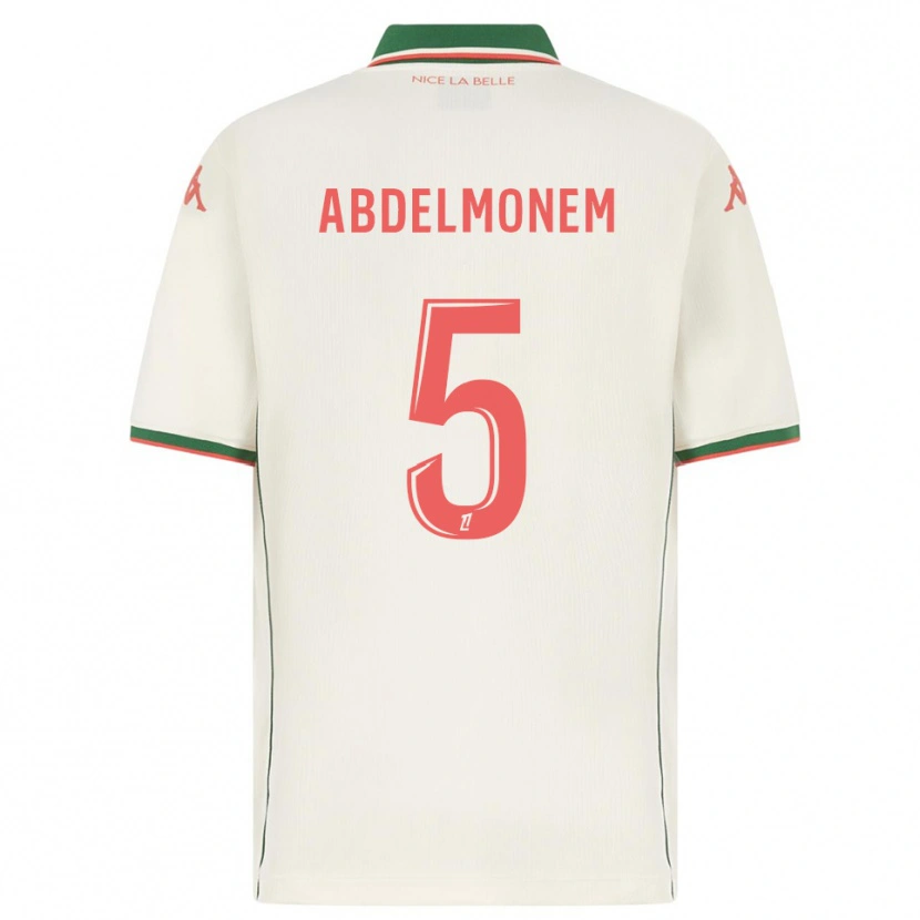 Danxen Kvinder Mohamed Abdelmonem #5 Hvid Grøn Udebane Spillertrøjer 2025/26 Trøje T-Shirt