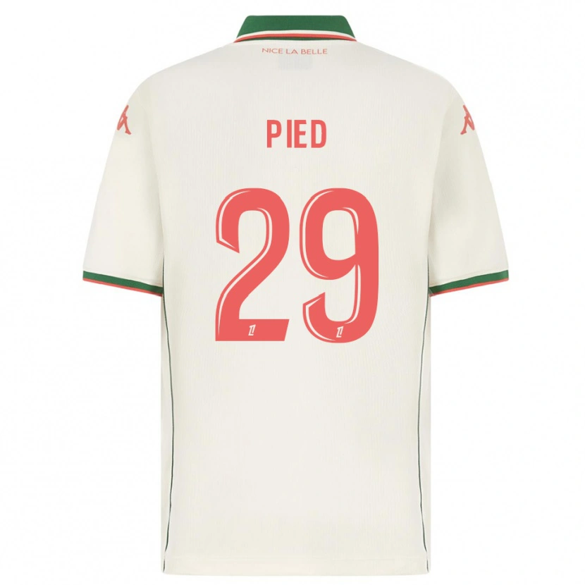 Danxen Kvinder Jérémy Pied #29 Hvid Grøn Udebane Spillertrøjer 2025/26 Trøje T-Shirt