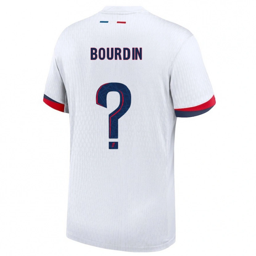 Danxen Kvinder Paul Bourdin #0 Hvid Rød Udebane Spillertrøjer 2025/26 Trøje T-Shirt