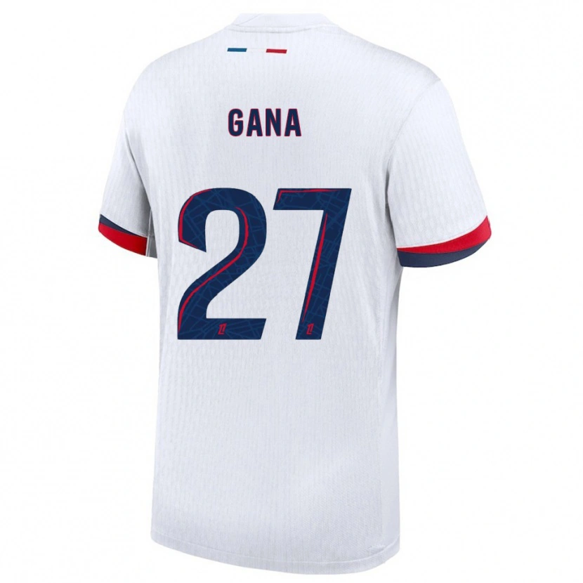 Danxen Kvinder Idrissa Gana Gueye #27 Hvid Rød Udebane Spillertrøjer 2025/26 Trøje T-Shirt