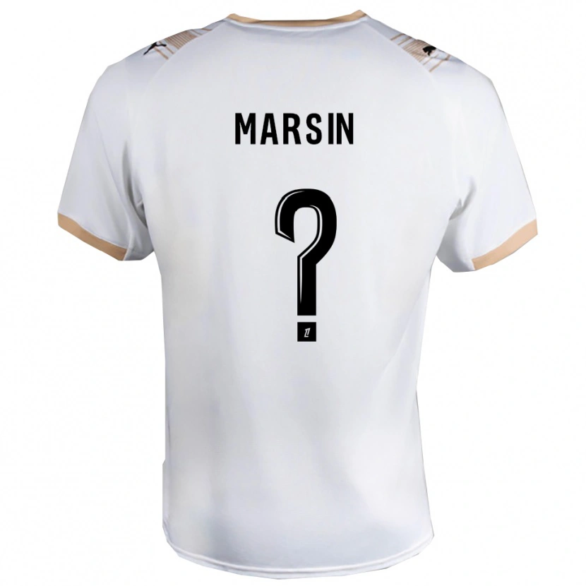 Danxen Kvinder Antonin Marsin #0 Hvid Sort Udebane Spillertrøjer 2025/26 Trøje T-Shirt