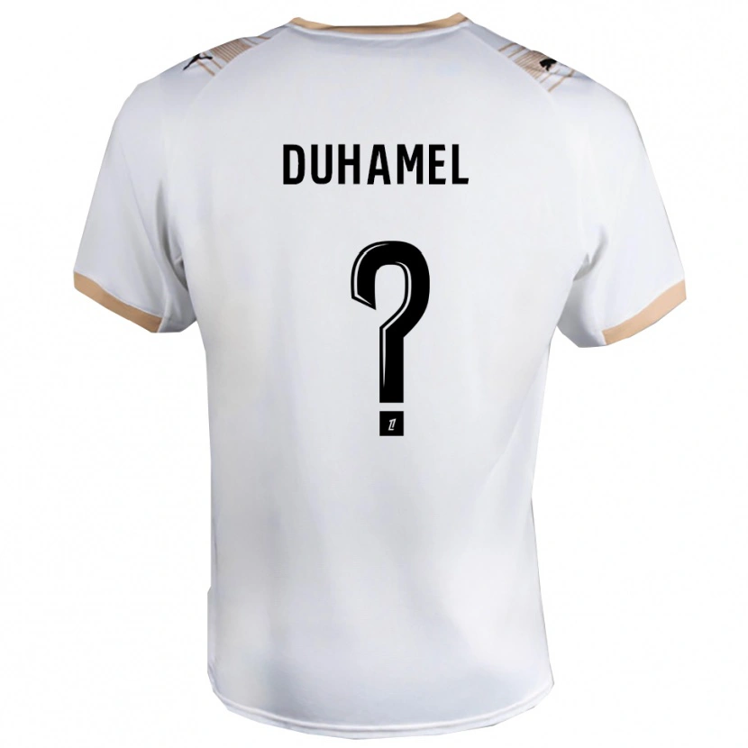 Danxen Kvinder Lino Duhamel #0 Hvid Sort Udebane Spillertrøjer 2025/26 Trøje T-Shirt