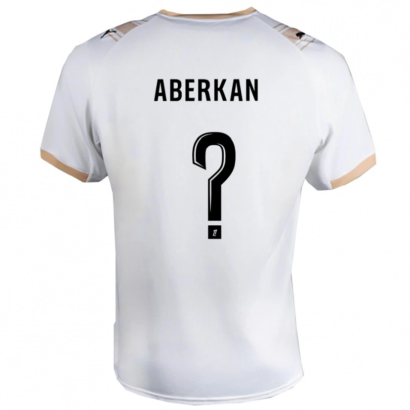 Danxen Kvinder Yassine Aberkan #0 Hvid Sort Udebane Spillertrøjer 2025/26 Trøje T-Shirt