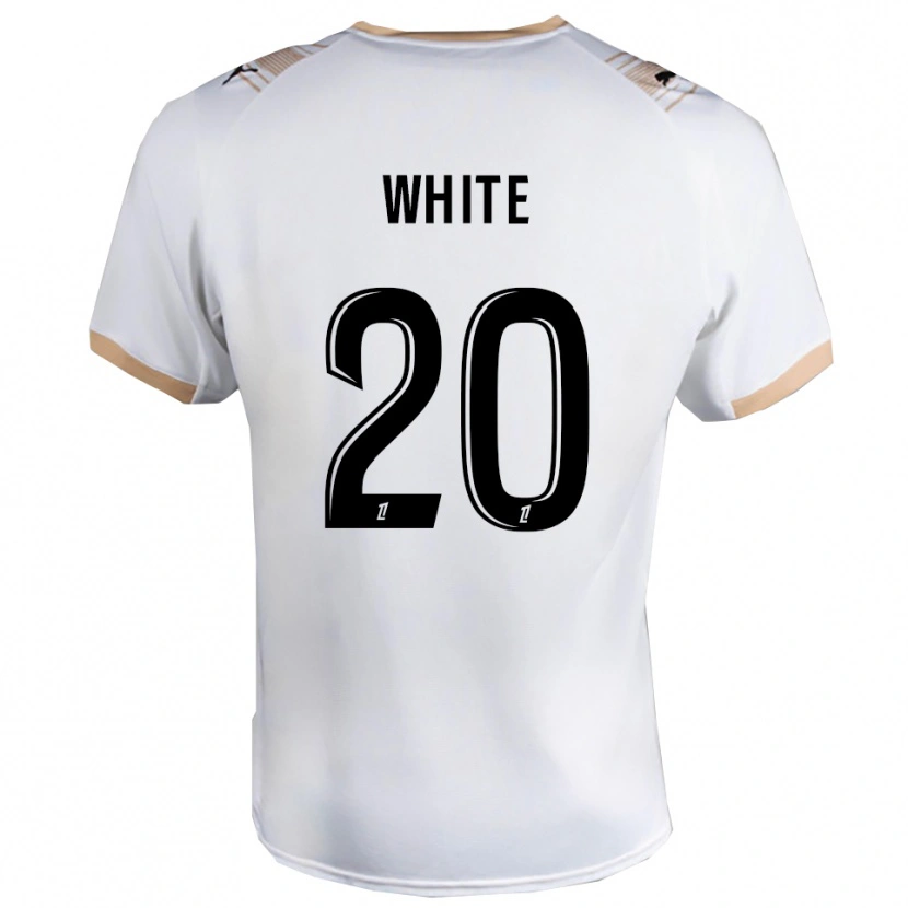 Danxen Kvinder Morgan White #20 Hvid Sort Udebane Spillertrøjer 2025/26 Trøje T-Shirt