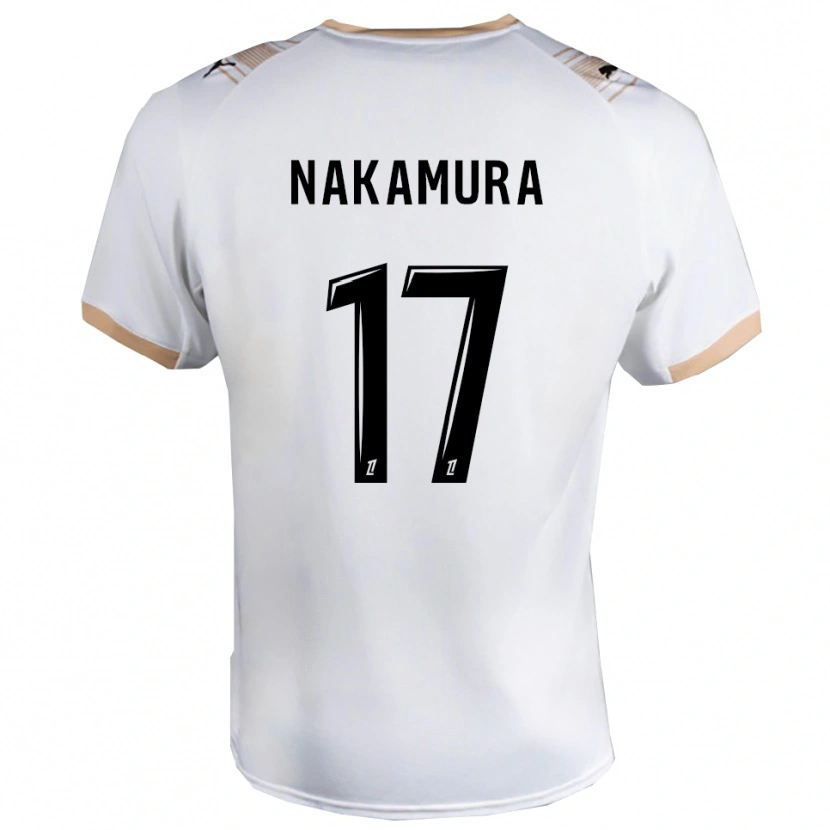 Danxen Kvinder Keito Nakamura #17 Hvid Sort Udebane Spillertrøjer 2025/26 Trøje T-Shirt